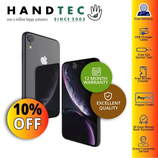 Apple iPhone XR 64GB entsperrt iOS Smartphone schwarz – Klasse A TOP