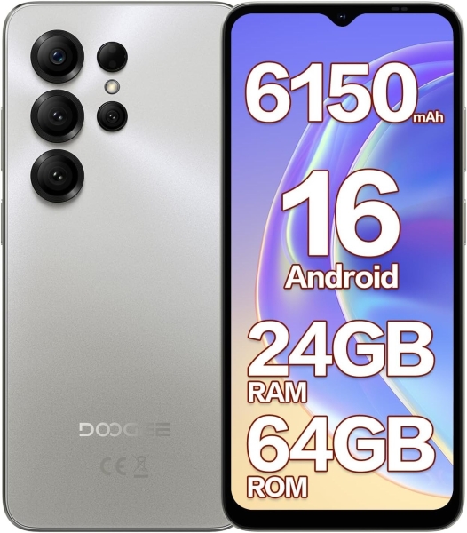 DOOGEE Note 56X Handys, neuestes Android 16 Smartphone, 6150mAh, 6,56″ HD+