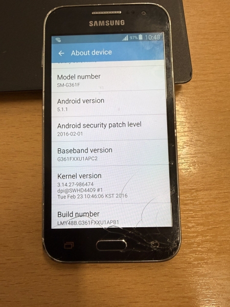 Samsung Galaxy Core Prime blau entsperrt Android Smartphone gesprungenes Display