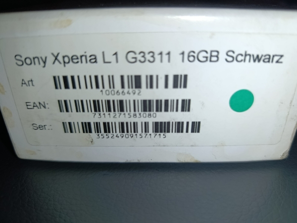 Sony Xperia L1 G3311 16GB Schwarz Android Smartphone