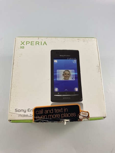 Sony Ericsson Xperia X8 schwarz entsperrt 128MB 3,0″ 3,15M Android Smartphone OVP