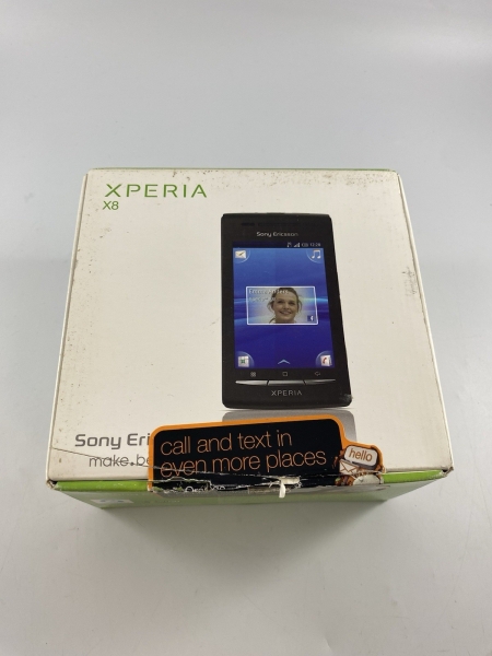 Sony Ericsson Xperia X8 schwarz orange Netzwerk 128MB 3,0″ Android Smartphone OVP