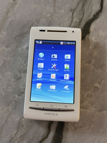 Sony Ericsson Xperia X8 E15i – funktioniert – Android – Retro Smartphone