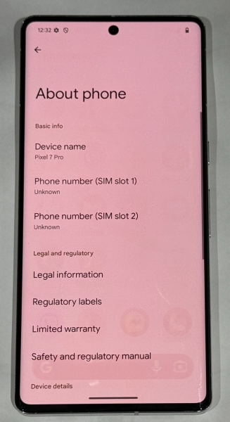 Google Pixel 7 Pro – 128 GB – Smartphone weiß (entsperrt) – Shadow