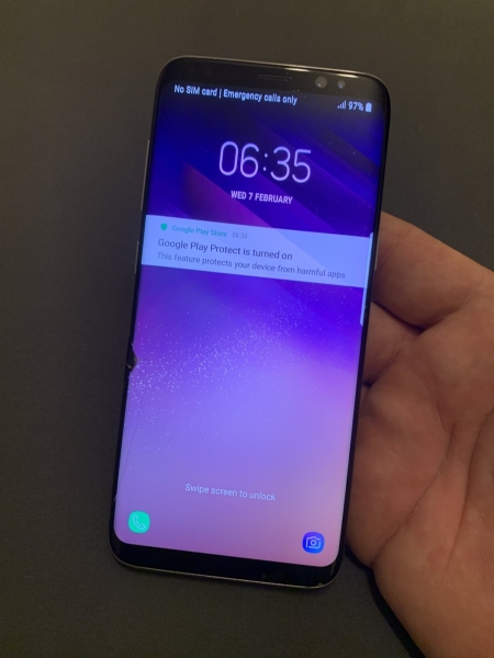 Samsung Galaxy S8 Black Orchid (Vodafone) (SM-G950F) 64GB/4GB gesprungen