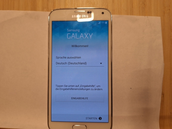 Handy Samsung Galaxy S5 SM G900F weiss  ohne Simlock Smartphone