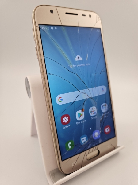 Samsung Galaxy J3 2017 Gold O2 Netzwerk 16GB 2GB 5″ Android Smartphone gesprungen