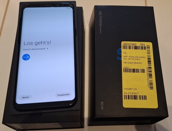 Samsung Galaxy S8+ Plus SM-G955F – 64GB Smartphone Schwarz – Displayschaden