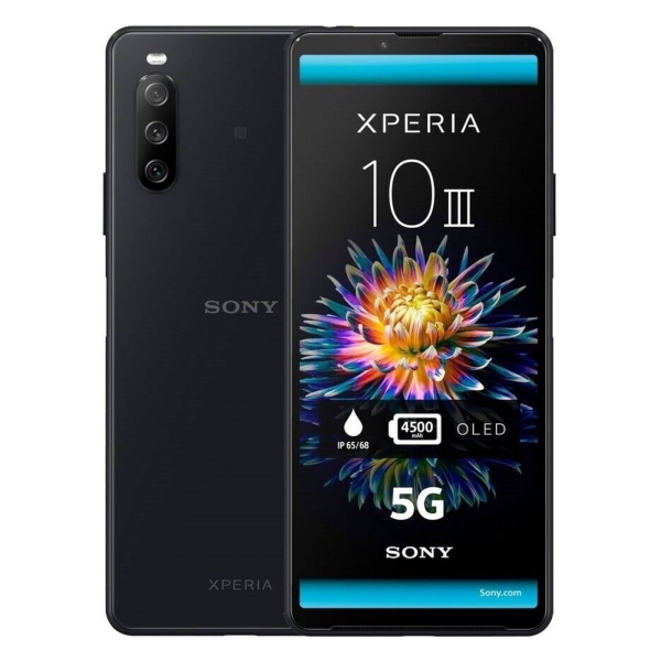 Sony Xperia 10 III XQ-BT52 Dual-SIM 128GB Black Android Smartphone
