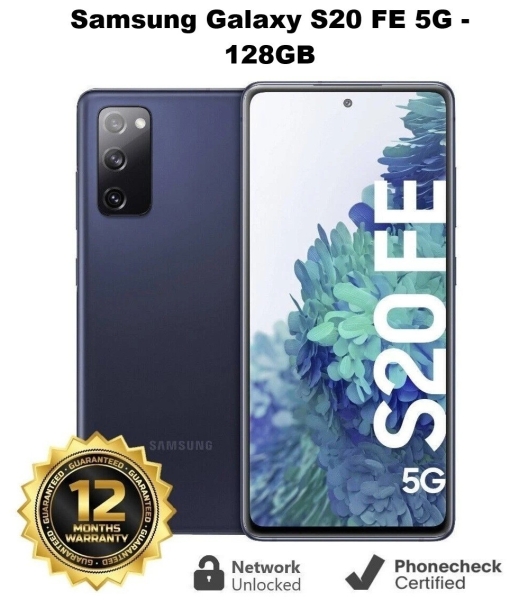 Samsung Galaxy S20 FE 5G – 128GB – entsperrtes Android Smartphone – A+++ makellos marineblau