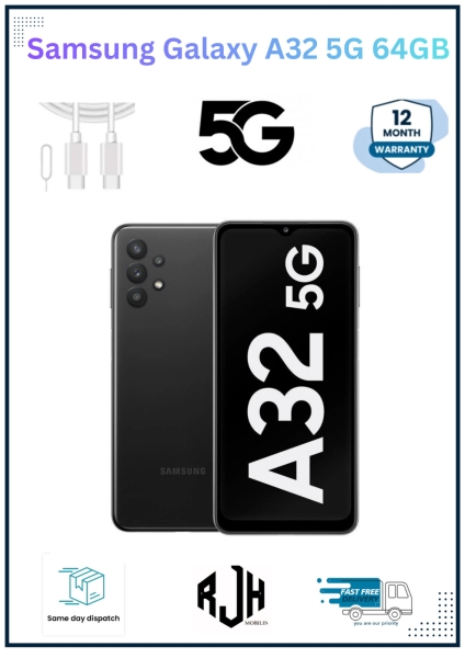Samsung Galaxy A32 5G Dual SIM 64GB 6,4″ entsperrt Android Smartphone – schwarz UK
