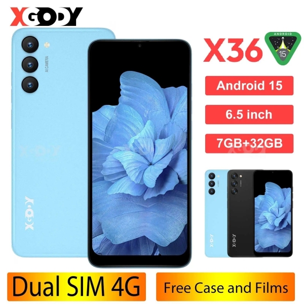 XGODY X36 New Smartphone Android 15 Dual SIM Octa Core 7GB RAM 32GB ROM 6.5 Inch