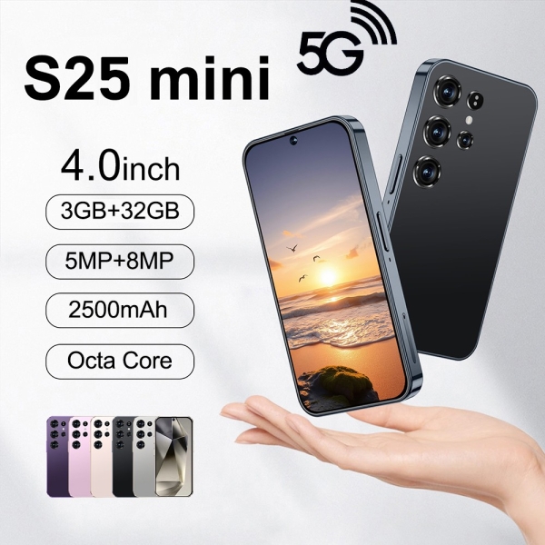 S25 Mini 5G Entsperrte Smartphone Android Dual SIM Ohne Vertrag Handy 4,0 Zoll