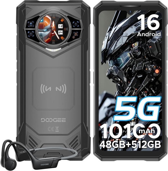 Doogee S200 X Rugged Smartphone 5G, 48GB+512GB(2TB), 1,32“ AMOLED – Schwarz