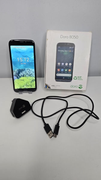 Doro 8050 schwarz – Android Smartphone 13MP Kamera / 5,7″ Display