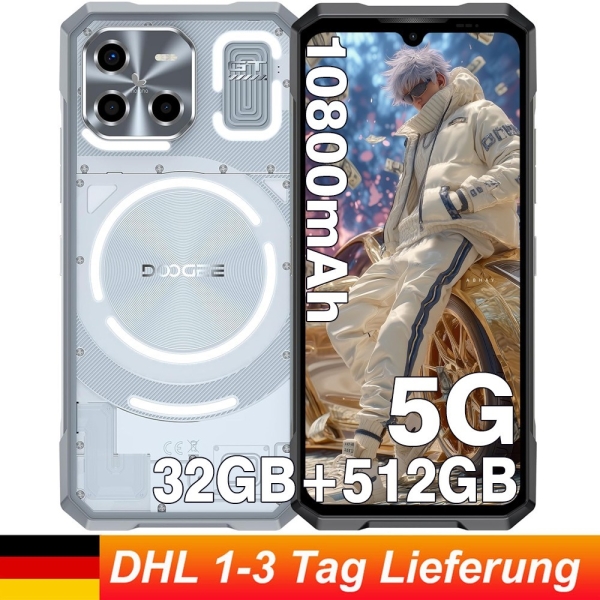 Smartphone DOOGEE Blade GT Ultra 5G Outdoor Handy 36GB+512GB 120Hz AI Camera NFC