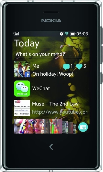 Nokia Asha 503 3 Zoll simfrei entsperrt Smartphone – schwarz
