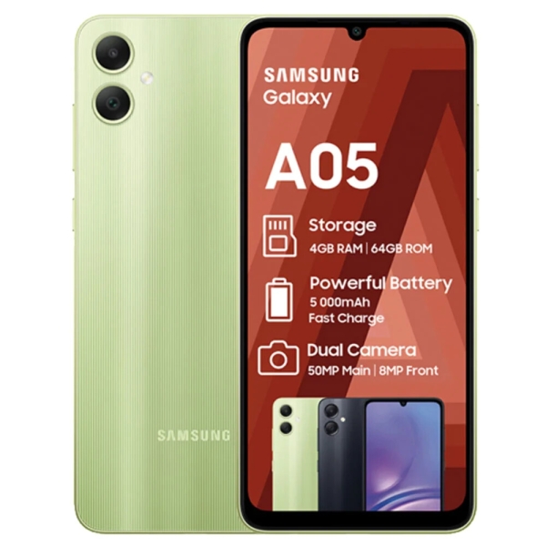 Samsung Galaxy A05 Android Handy Neu 64GB Simfree Dual Sim Grün Mobilteil