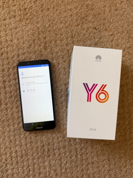 Huawei Y6 2018 schwarz 16GB Android Smartphone Originalverpackt Tesco Mobile