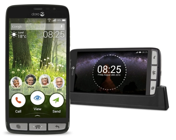 Doro Liberto 825 Smartphone – Schwarz/Stahl – funktionstüchtig, Display defekt