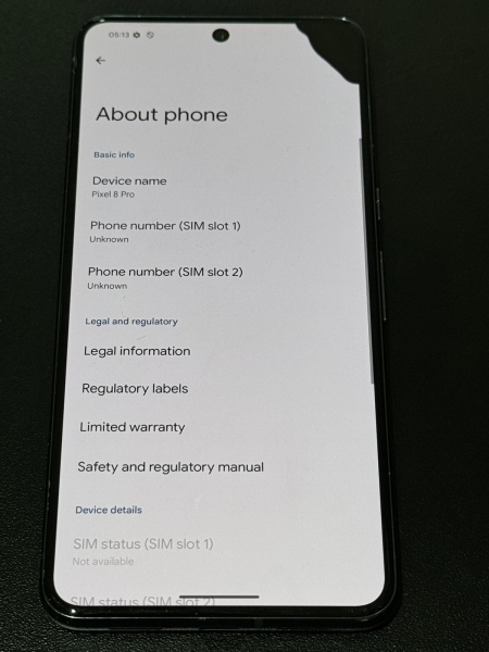 Google Pixel 8 Pro – 128 GB – Smartphone schwarz (entsperrt) – Punkte