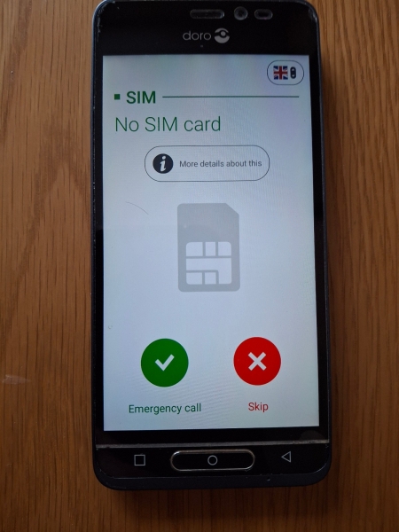 Doro 8035 4G 5″ Smartphone für Senioren – entsperrt – graphitblau