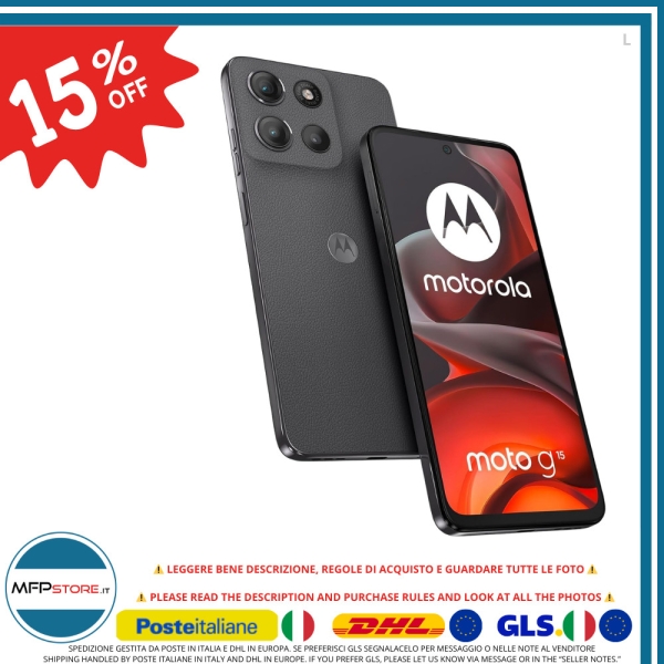 Smartphone Motorola Moto G15 4+8GB RAM 128GB Wifi Grau – Nie Verwendet