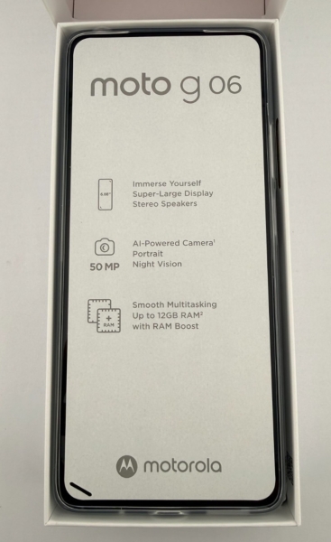 Motorola G06 4G Smartphone 64GB entsperrt Dual-SIM – blau