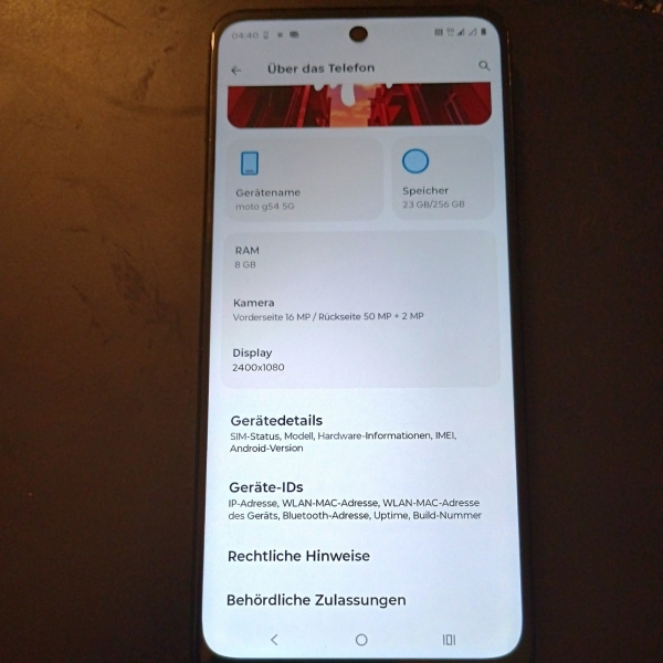 Motorola Moto G54 256GB 8GB RAM 5G 6.5″ e-Sim NFC 50MP HDR Smartphone eSim dual