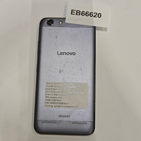 Lenovo Vibe K5 Smartphone – Broken Screen, No Accessories