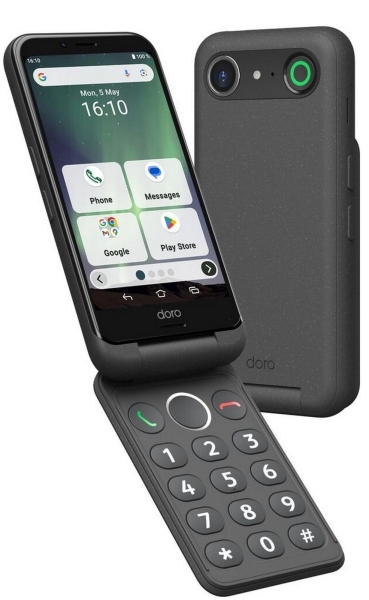 📱 Doro Aurora A20 64GB Easy Use Flip Smartphone für Senioren 👴 SIM frei schwarz