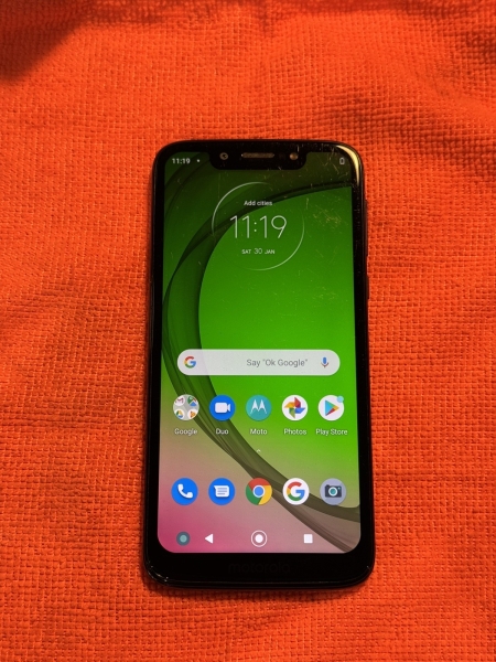 Motorola Moto g7 Play 32GB entsperrt Smartphone schwarz gebraucht in funktionstüchtigem Zustand
