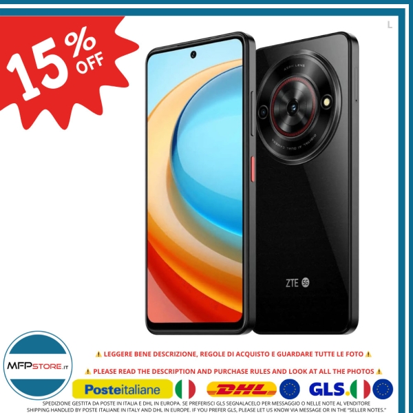 Smartphone ZTE Blade A75 5G 4GB (+4) RAM 128GB Schwarz – Nie Benutzt