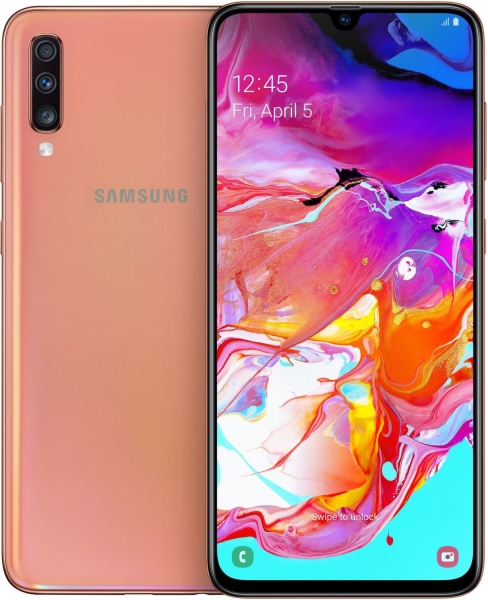 SAMSUNG Galaxy A70 128GB Koralle – Sehr Gut – Smartphone