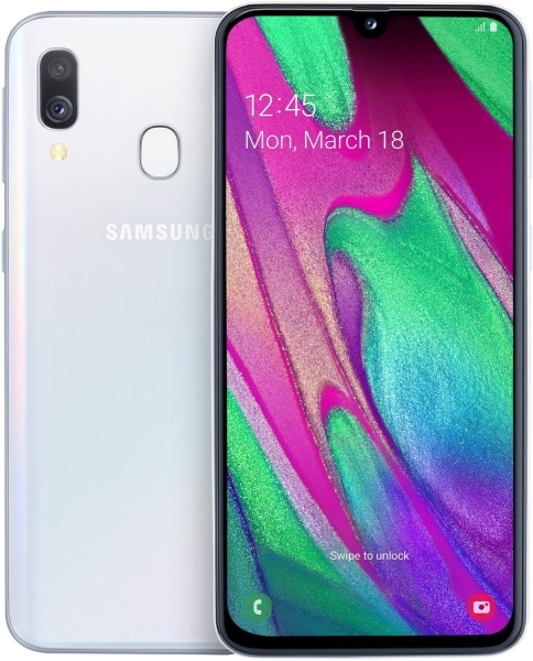 SAMSUNG Galaxy A40 64GB Weiß – Hervorragend – Smartphone