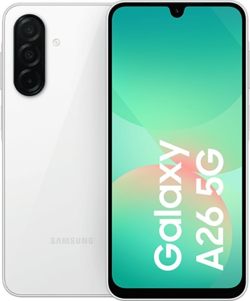 Samsung Galaxy A26 5G (A266B) 128GB Weiß Dual-SIM Android 15 Smartphone