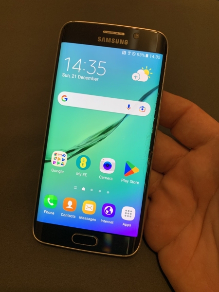 Samsung Galaxy S6 Edge schwarz entsperrt 32GB Android Smartphone gesprungen siehe Bild