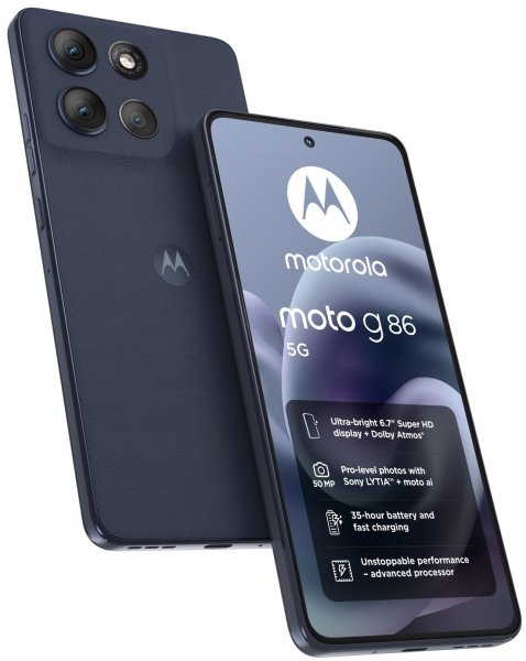 Motorola g86 Handy 5G Smartphone 256GB SIM frei Spellbound schwarz