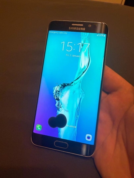 Samsung Galaxy S6 Edge schwarz entsperrt 32GB Android Smartphone gesprungen siehe Bild