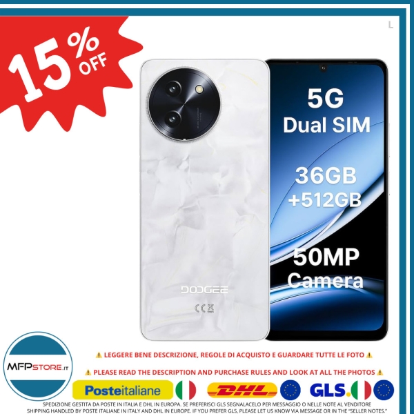 Smartphone DOOGEE Note 59 Pro+ 512GB 36GB RAM (12+24) NFC, Weiß