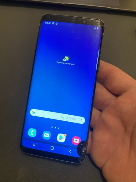 Samsung Galaxy S9 SM-G960 – 64GB – Midnight Black (EE) (Single SIM) Smashed