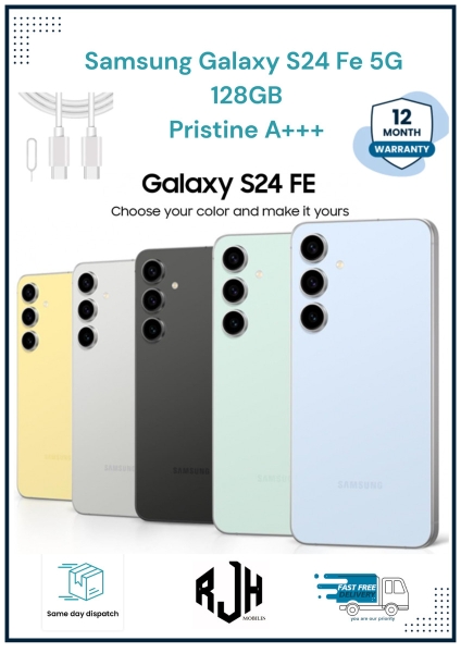 Neu Samsung Galaxy S24 FE 5G 128GB entsperrt Android Smartphone – makellos – A++