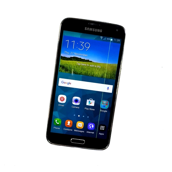 Samsung Galaxy S5 SM-G900F 16GB Electric Blue Entsperrt Schlechter Zustand Funktioniert 920