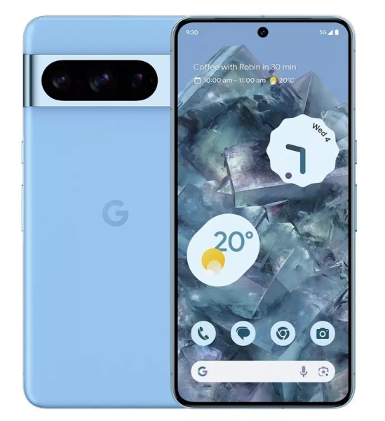 Google 5G Smartphone Pixel 8 Pro Dual SIM SIM frei 128GB Bay Blue