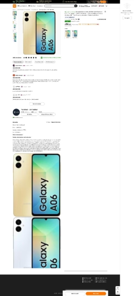 Samsung Galaxy A06 4G Smartphone Global Version 6,7 Zoll großes HD+ Display 50MP