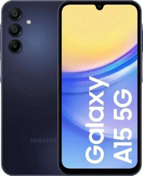 Samsung Galaxy A15 5G 128GB entsperrt Smartphone blau-schwarz makelloser Zustand A+