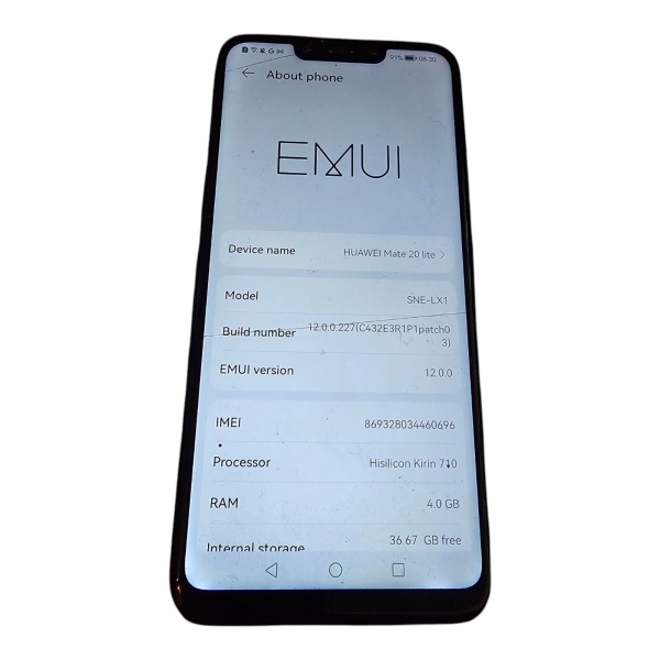 Huawei Mate 20 Lite – Smartphone – 4GB RAM – 64GB Speicher – Schwarz