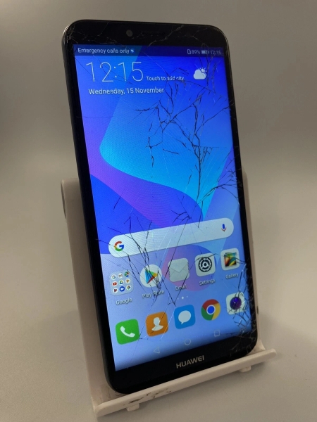 Huawei Y6 (2018) schwarz 16GB Tesco Netzwerk Android Touchscreen Smartphone gesprungen