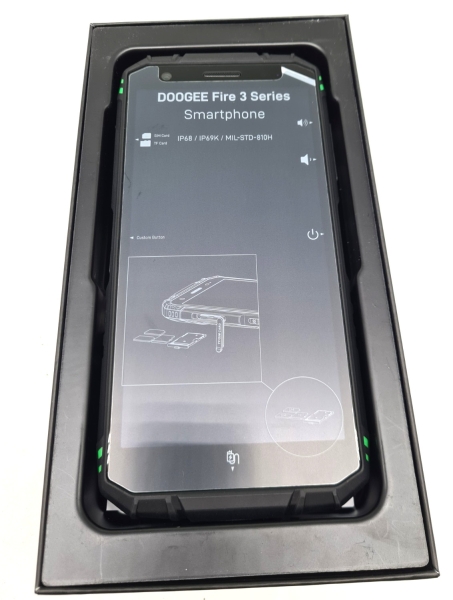 Doogee Fire 3 Ultra 5,5″ HD+ robustes Android Smartphone 64GB entsperrt – schwarz.