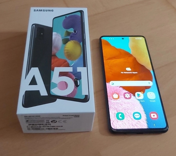 Samsung Galaxy A51 Dual SIM Smartphone – 128GB – Prism Crush Black in OVP